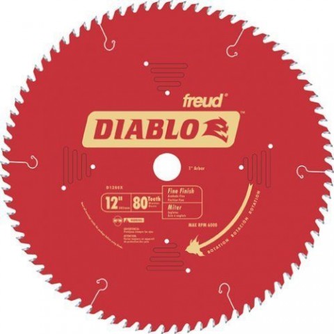 12 in. x 80-Tooth Finishing Diablo Saw Blade  ** CALL STORE FOR AVAILABILITY AND TO PLACE ORDER **